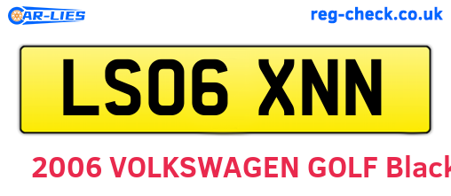 LS06XNN are the vehicle registration plates.