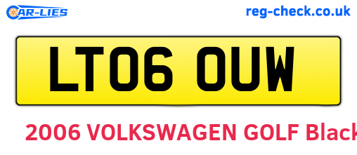 LT06OUW are the vehicle registration plates.