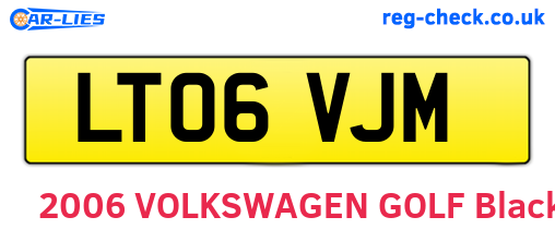 LT06VJM are the vehicle registration plates.