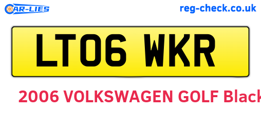 LT06WKR are the vehicle registration plates.