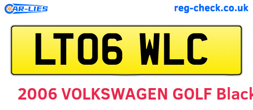 LT06WLC are the vehicle registration plates.