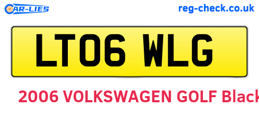 LT06WLG are the vehicle registration plates.