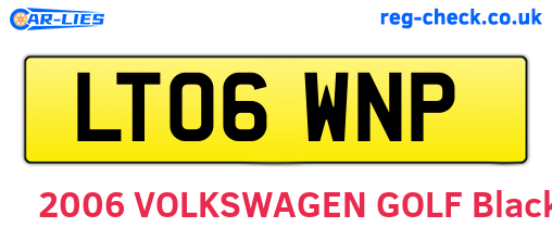 LT06WNP are the vehicle registration plates.