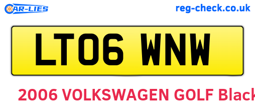 LT06WNW are the vehicle registration plates.