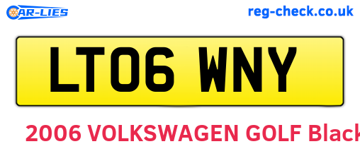 LT06WNY are the vehicle registration plates.