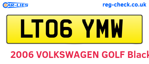 LT06YMW are the vehicle registration plates.