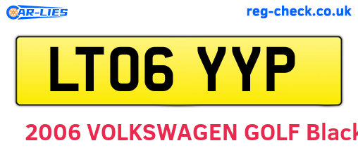 LT06YYP are the vehicle registration plates.