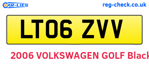 LT06ZVV are the vehicle registration plates.