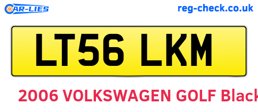 LT56LKM are the vehicle registration plates.