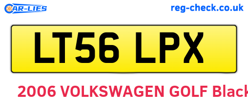 LT56LPX are the vehicle registration plates.