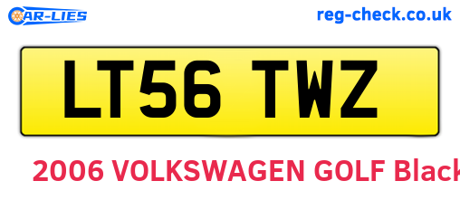 LT56TWZ are the vehicle registration plates.