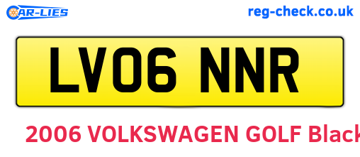 LV06NNR are the vehicle registration plates.