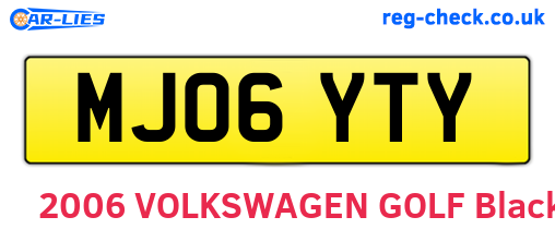MJ06YTY are the vehicle registration plates.