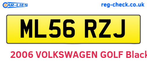 ML56RZJ are the vehicle registration plates.
