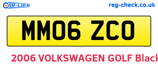 MM06ZCO are the vehicle registration plates.