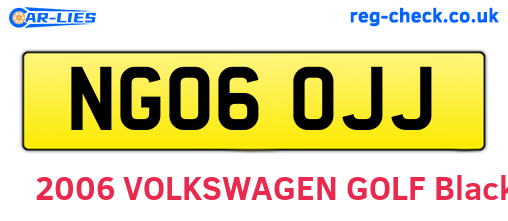 NG06OJJ are the vehicle registration plates.