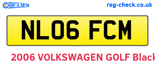 NL06FCM are the vehicle registration plates.