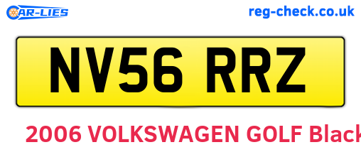 NV56RRZ are the vehicle registration plates.
