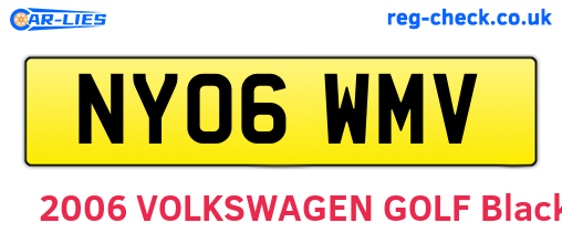 NY06WMV are the vehicle registration plates.