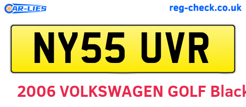 NY55UVR are the vehicle registration plates.