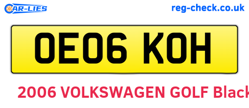 OE06KOH are the vehicle registration plates.