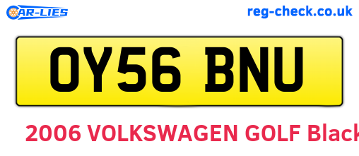 OY56BNU are the vehicle registration plates.