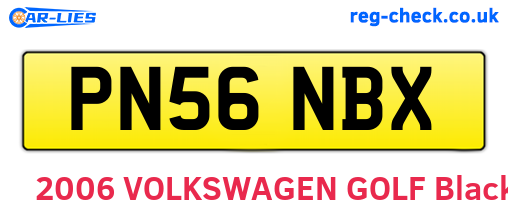 PN56NBX are the vehicle registration plates.