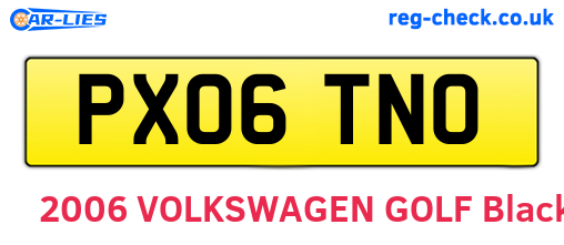PX06TNO are the vehicle registration plates.