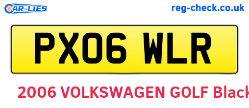 PX06WLR are the vehicle registration plates.