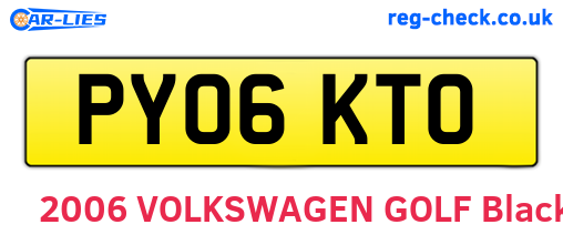 PY06KTO are the vehicle registration plates.