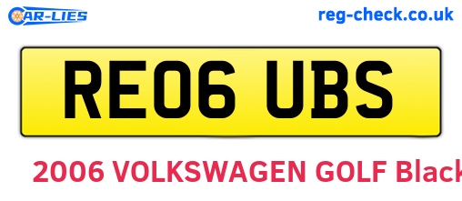 RE06UBS are the vehicle registration plates.