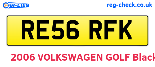 RE56RFK are the vehicle registration plates.
