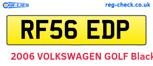 RF56EDP are the vehicle registration plates.