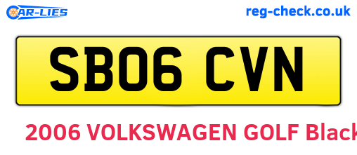 SB06CVN are the vehicle registration plates.