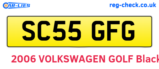 SC55GFG are the vehicle registration plates.