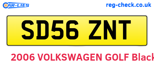 SD56ZNT are the vehicle registration plates.