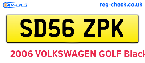 SD56ZPK are the vehicle registration plates.