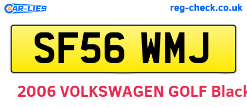 SF56WMJ are the vehicle registration plates.