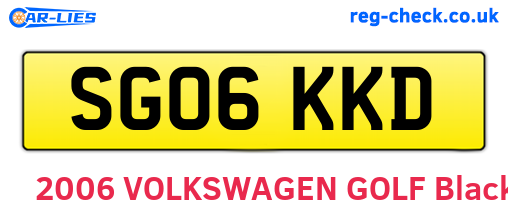 SG06KKD are the vehicle registration plates.