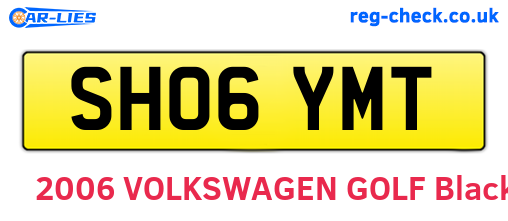 SH06YMT are the vehicle registration plates.