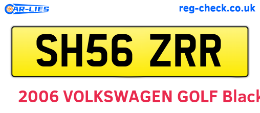 SH56ZRR are the vehicle registration plates.