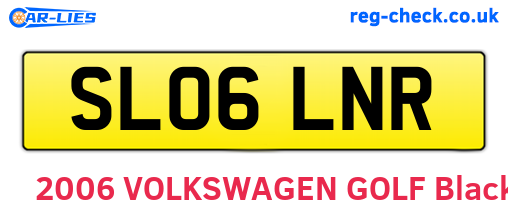 SL06LNR are the vehicle registration plates.