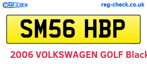 SM56HBP are the vehicle registration plates.