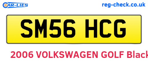 SM56HCG are the vehicle registration plates.