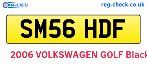 SM56HDF are the vehicle registration plates.