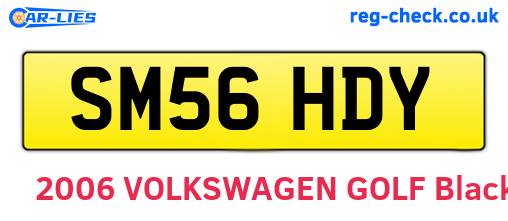SM56HDY are the vehicle registration plates.