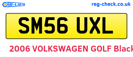 SM56UXL are the vehicle registration plates.