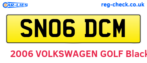 SN06DCM are the vehicle registration plates.