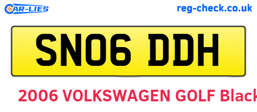 SN06DDH are the vehicle registration plates.