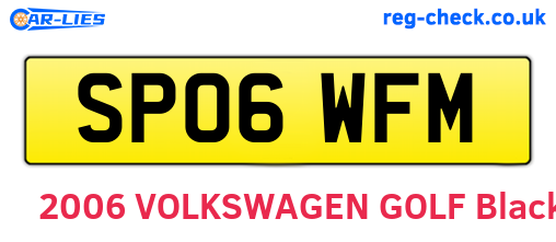 SP06WFM are the vehicle registration plates.